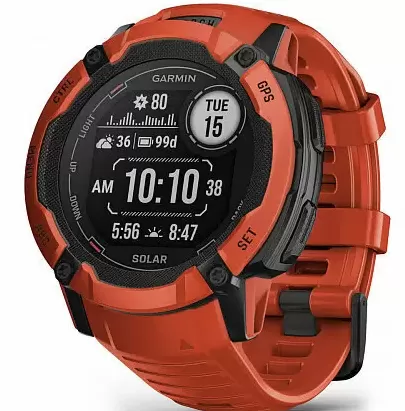 Умные часы Garmin Instinct 2X Solar 50 мм, красный (010-02805-01)